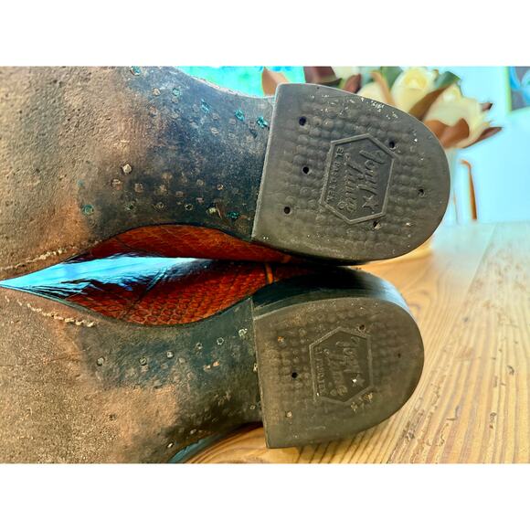 Vtg Tony Lama Exotic Python Black Label 8113 Western Cowboy Boots Men's US 12B - Picture 14 of 15